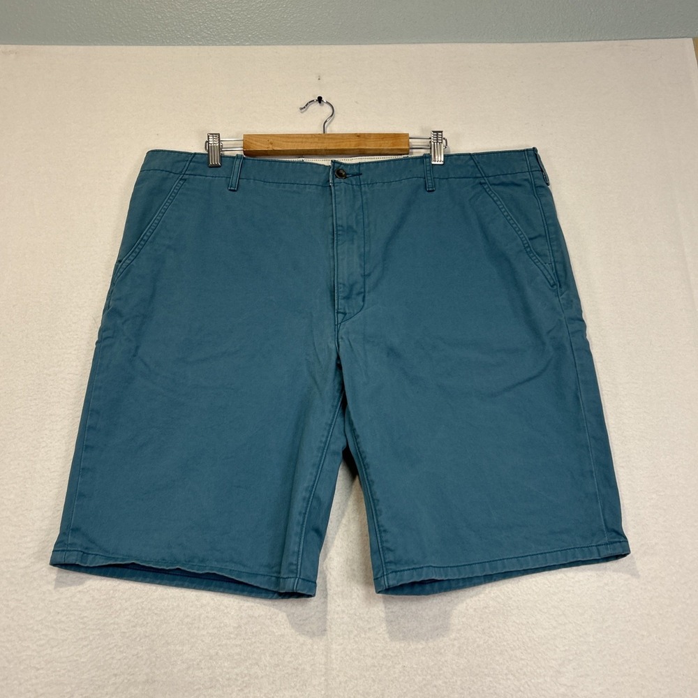 Levis Mens 42x10 Teal Chino Shorts Flat Front Arcuate White Tab 55328-0089